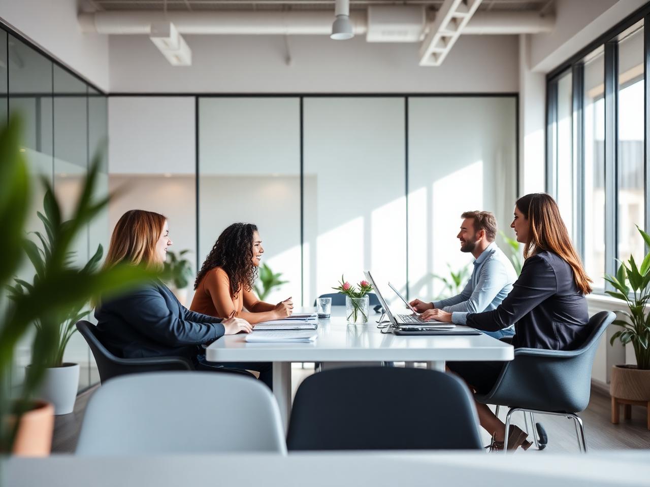 Team von @legal bei der Zusammenarbeit im Büro